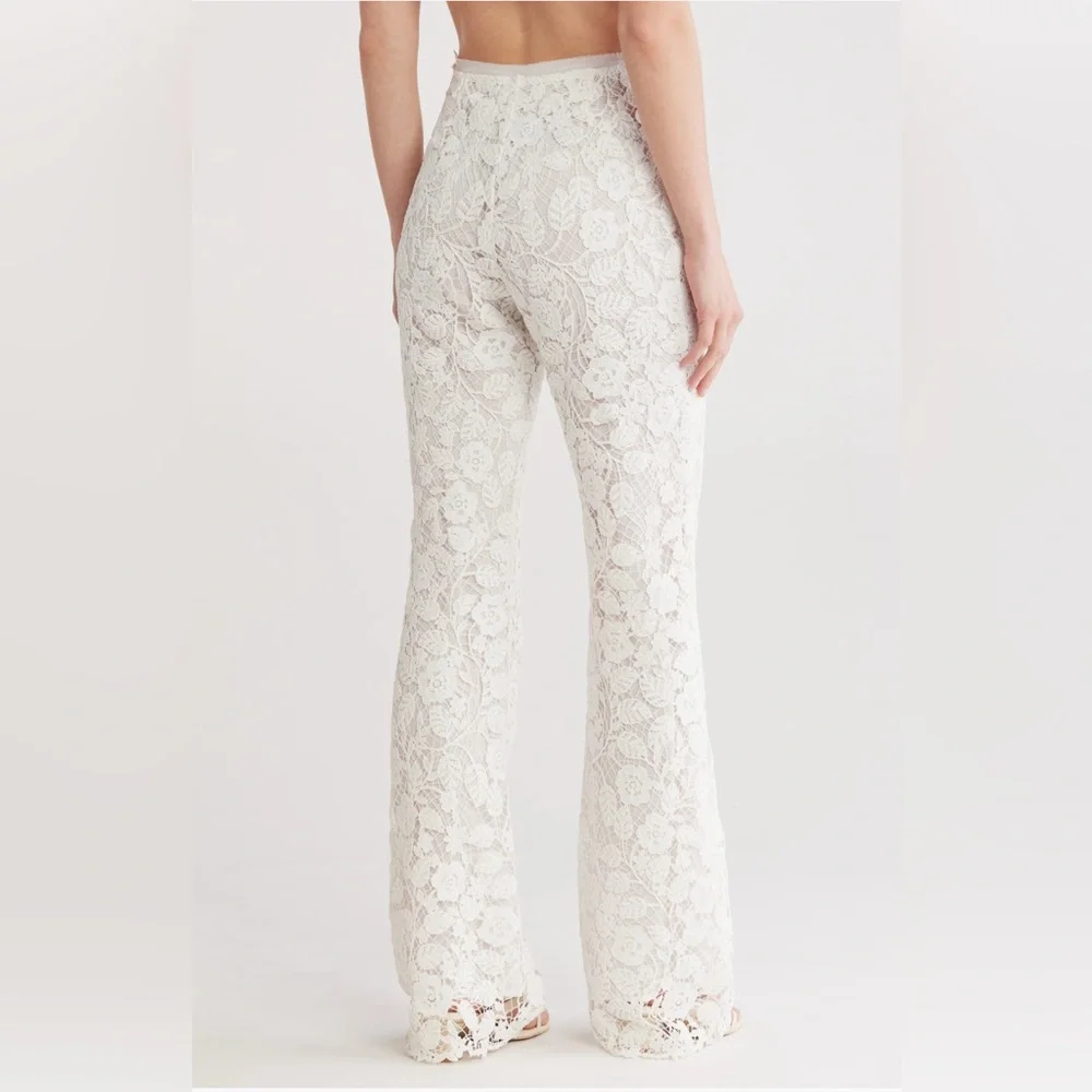 Cult Gaia "Kaci" White Lace Pants - Picture 2 of 2